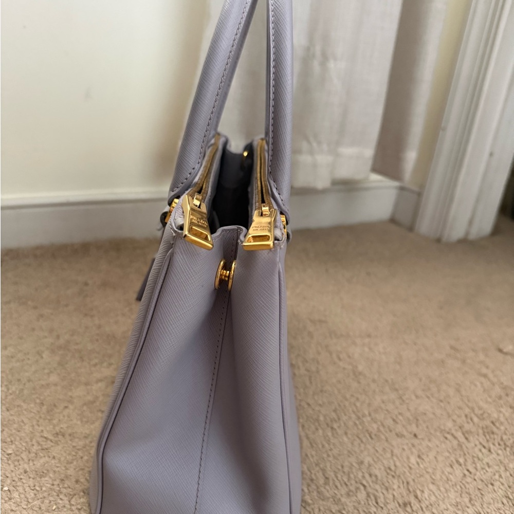 Prada Women’s Lilac Galleria Saffiano Leather Satchel - Picture 7 of 7